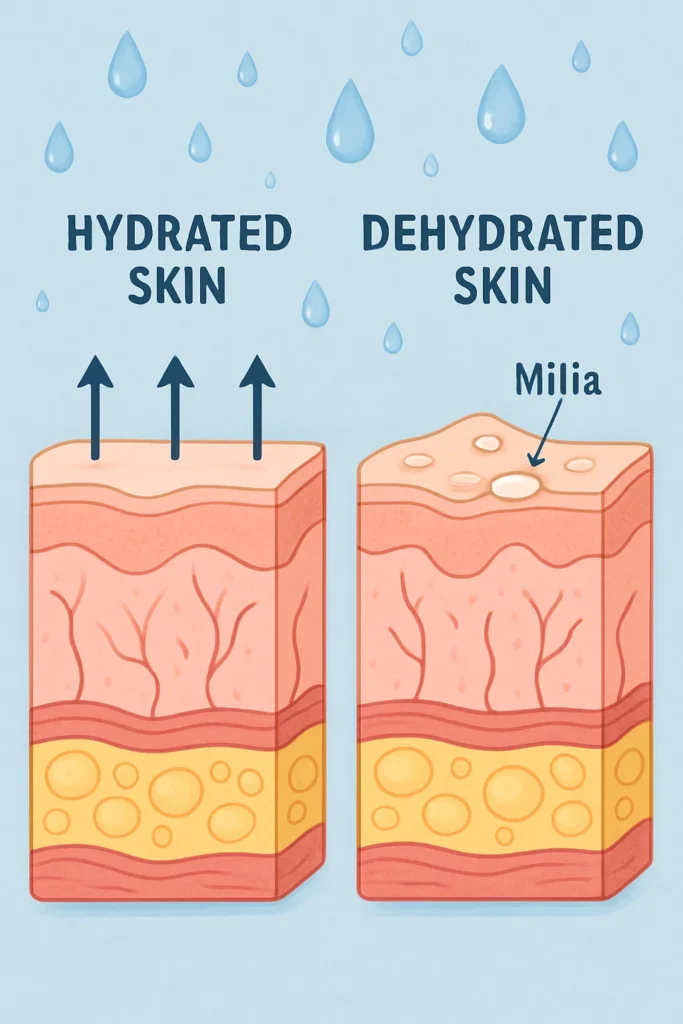 The importance of hydration and milia production Woolwich